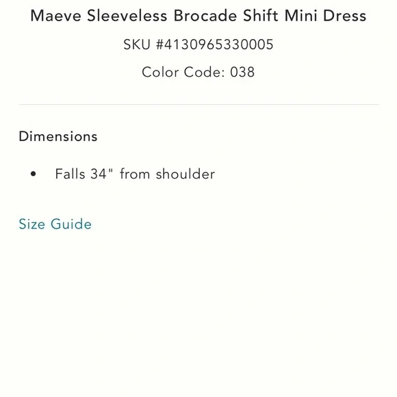 NWT Maeve Brocade shift mini dress - Picture 6 of 11